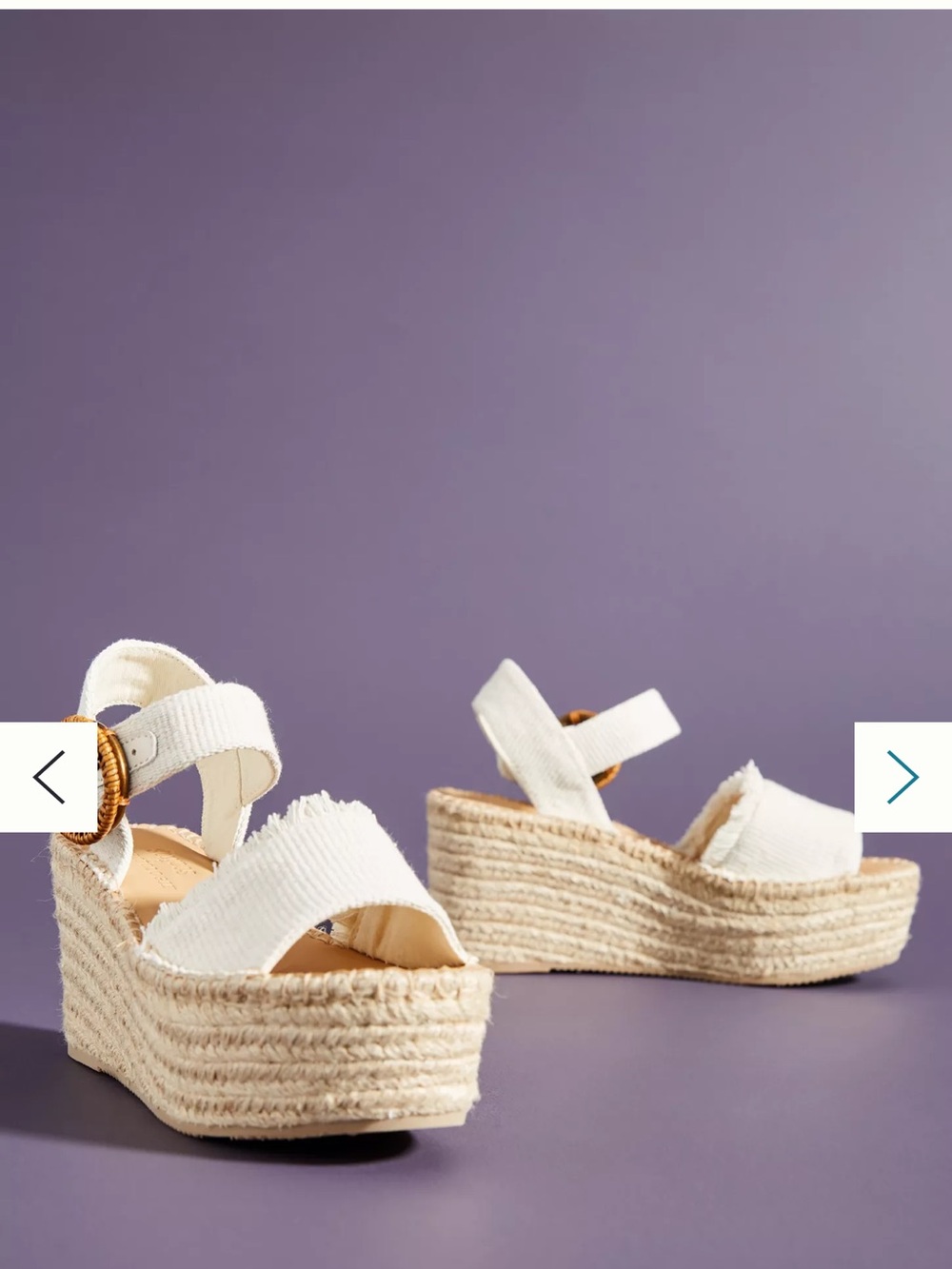Anthropologie  Cream Espadrille Slingback Sandals👡🩷with Woven Buckle
